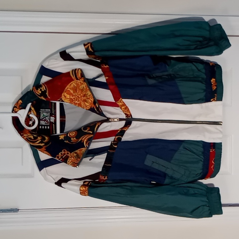 Vintage River Edge Full Zip Ladies Jacked Size Petite M Multi Colored